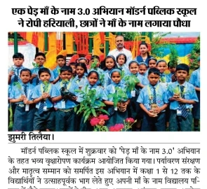 Tree Plantation - Modern Public School