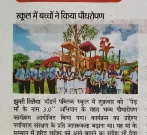 Tree Plantation - Modern Public School